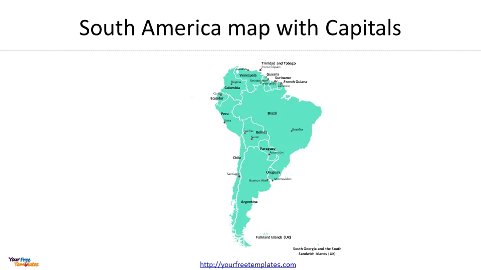 map of south america with capitals