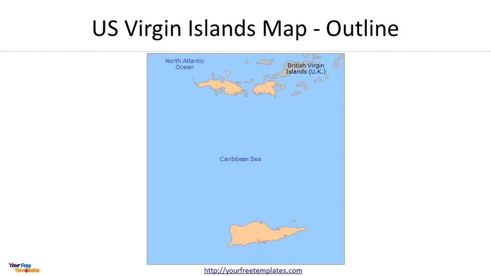 us virgin islands map