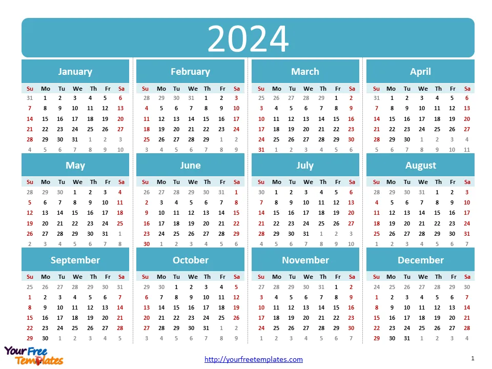 2024-calendar-1 - Free PowerPoint Template