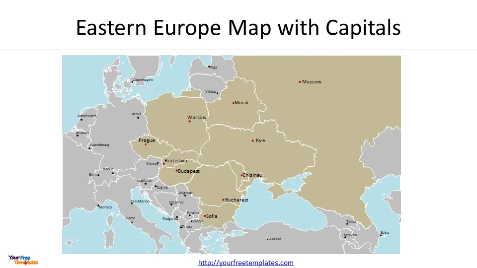 eastern europe countries map