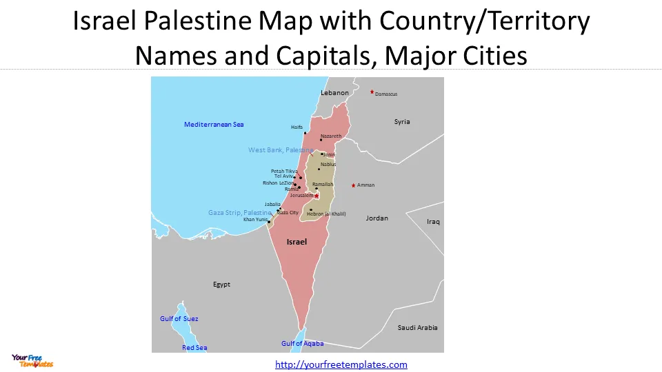 israel palestine map