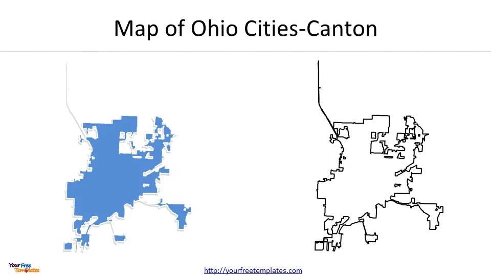Canton Ohio map