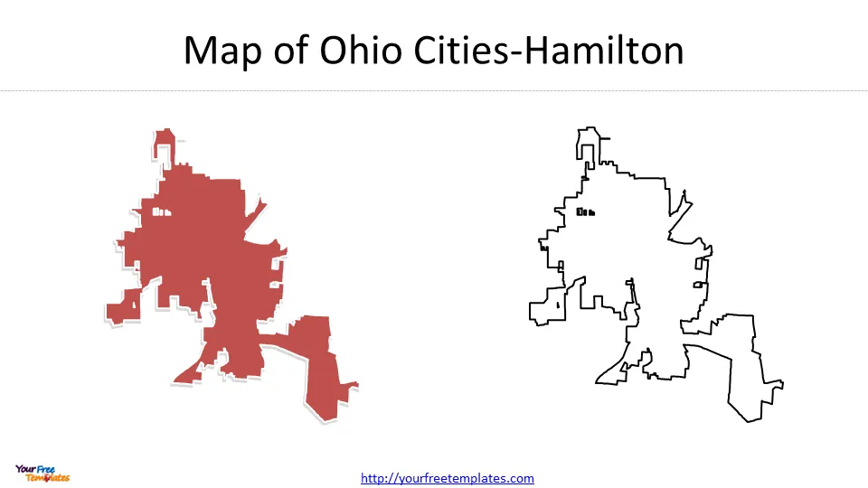 Hamilton Ohio map 