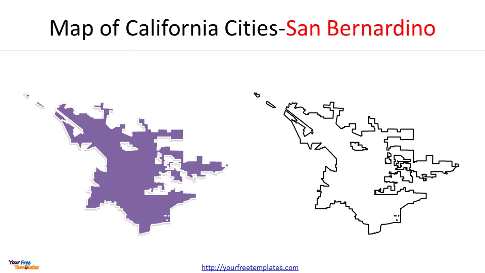 San Bernardino city map