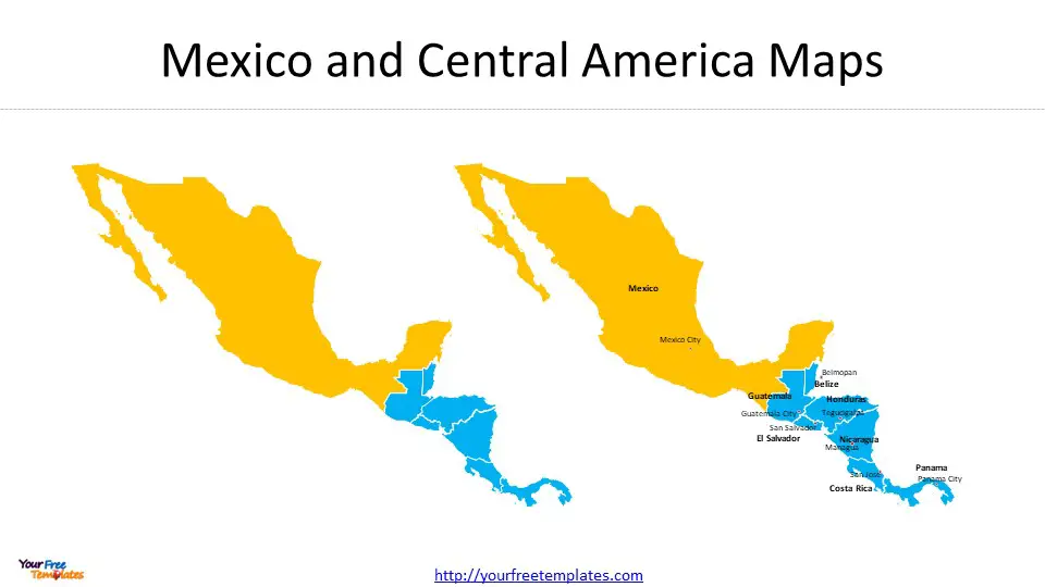 map of mexico and central america