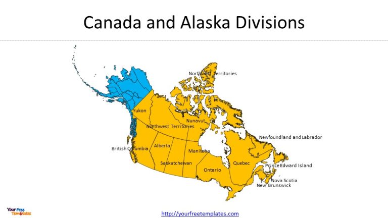 Canada and Alaska map