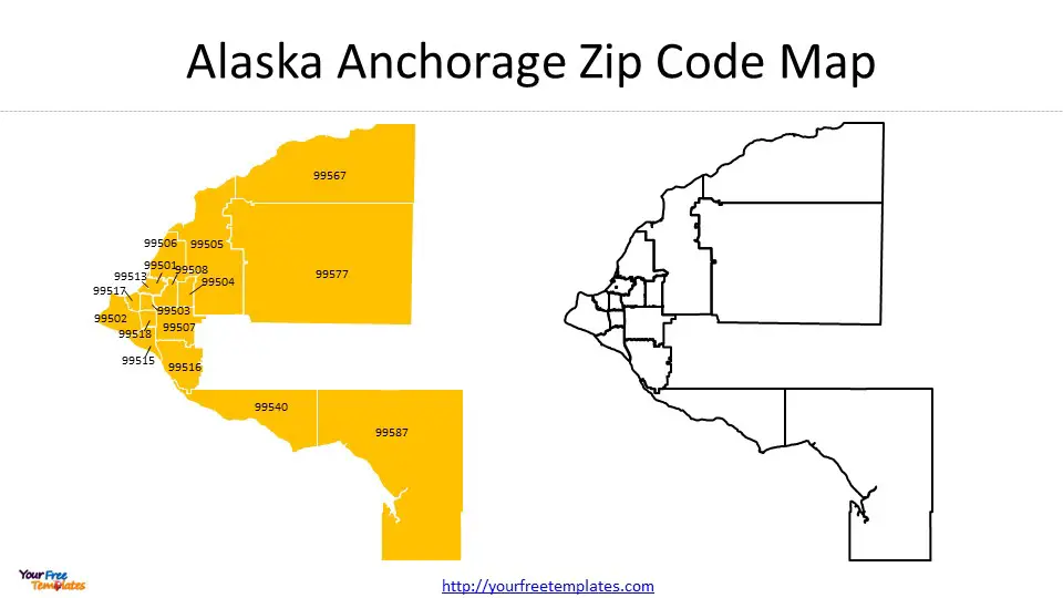 Anchorage Alaska zip code map
