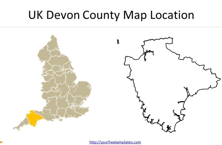 Devon England map