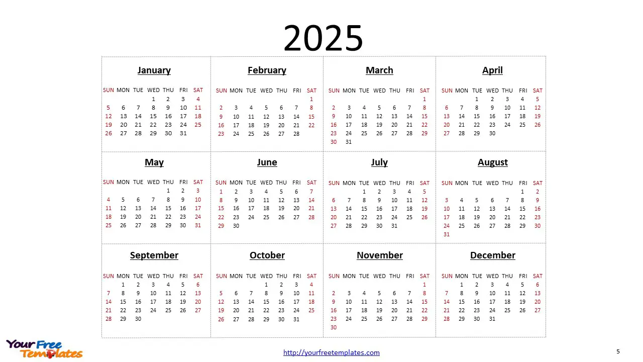 2025 Calendar with Holidays: Plan Your Year Ahead - Page 2 of 5 - Free ...