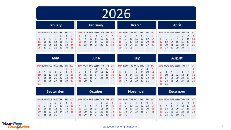 2026 calendar