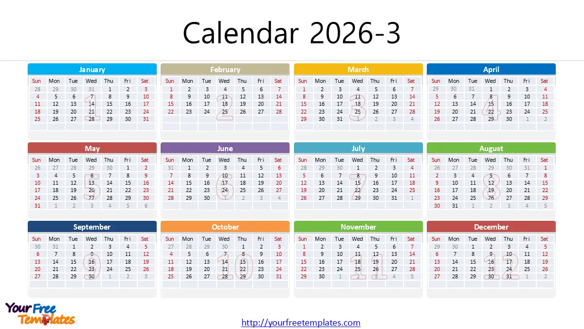 2026 calendar