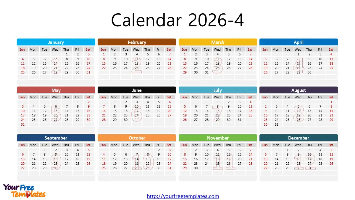 2026 calendar