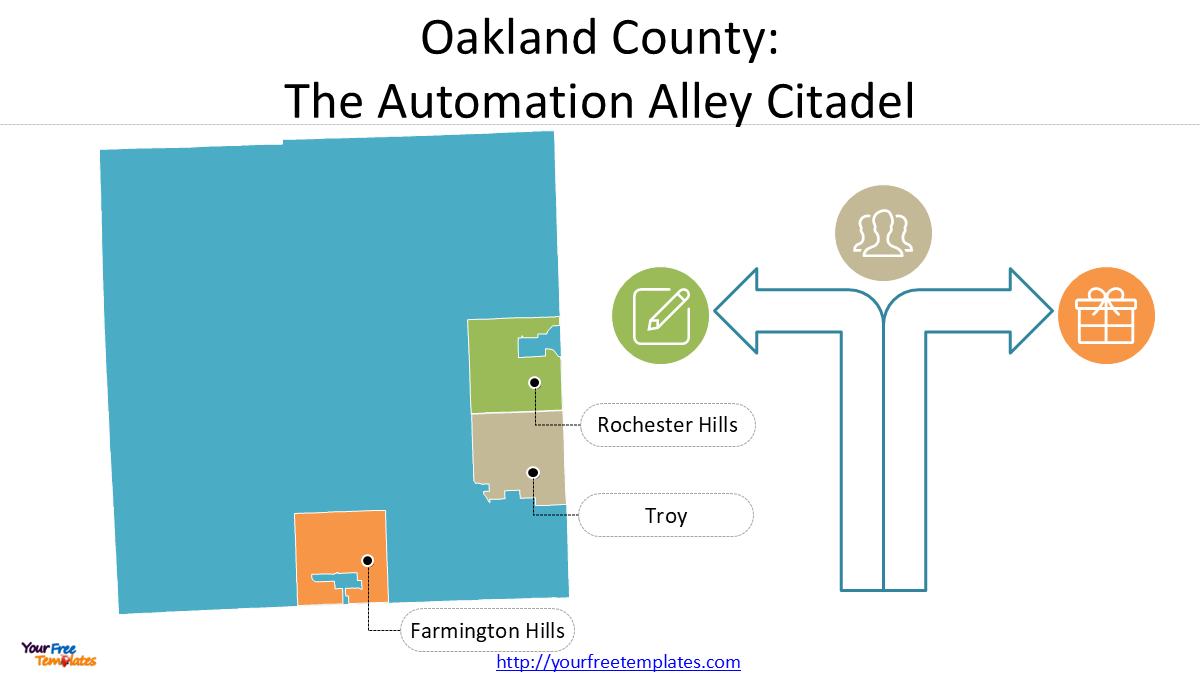 Episode 6: Midwest Counties Over 1 Million: Cook County IL, Wayne County & Oakland County MI Population & Revitalization 3 Map highlighting Oakland County, Michigan