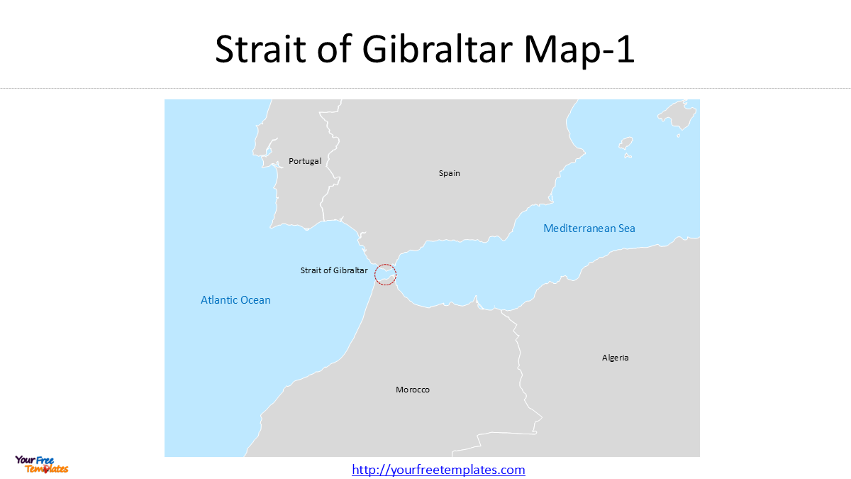 Strait of Gibraltar Map 1 Strait of Gibraltar map