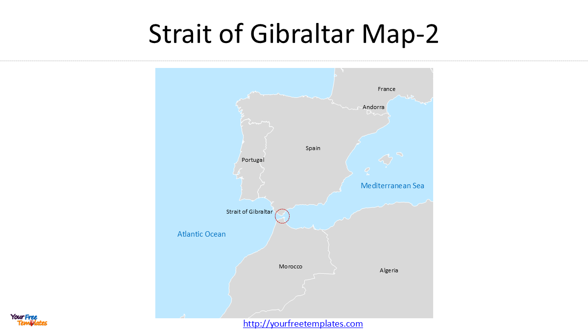 Strait of Gibraltar Map 2 Strait of Gibraltar map