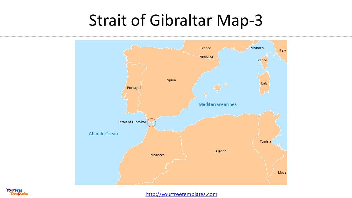 Strait of Gibraltar Map 3 Strait of Gibraltar map