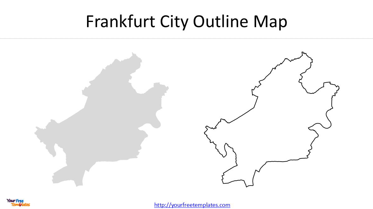 Frankfurt City Map: Free Outline, Districts and Administrative Maps 2 Frankfurt outline map