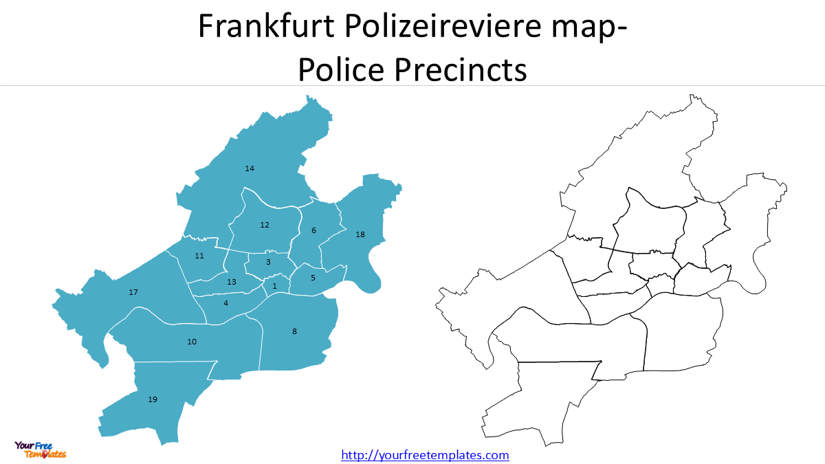 Frankfurt City Map: Free Outline, Districts and Administrative Maps 5 Frankfurt map
