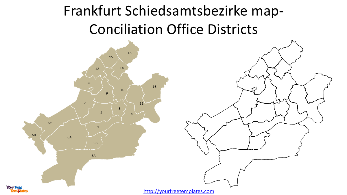 Frankfurt City Map: Free Outline, Districts and Administrative Maps 6 Frankfurt Germany map