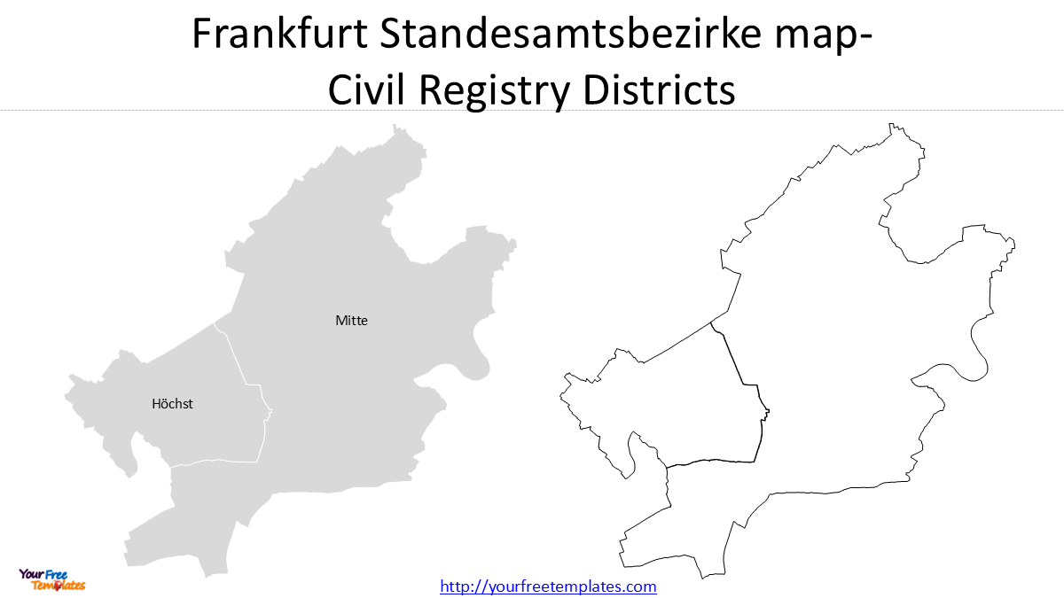 Frankfurt City Map: Free Outline, Districts and Administrative Maps 7 Frankfurt Germany map