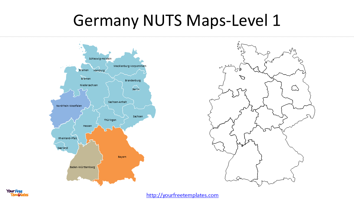 Germany NUTS Maps (NUTS 1, 2 & 3): Editable PPT Templates & Guide 1 Slide2