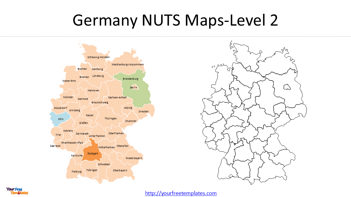 Germany NUTS Maps (NUTS 1, 2 & 3): Editable PPT Templates & Guide 2 Slide3