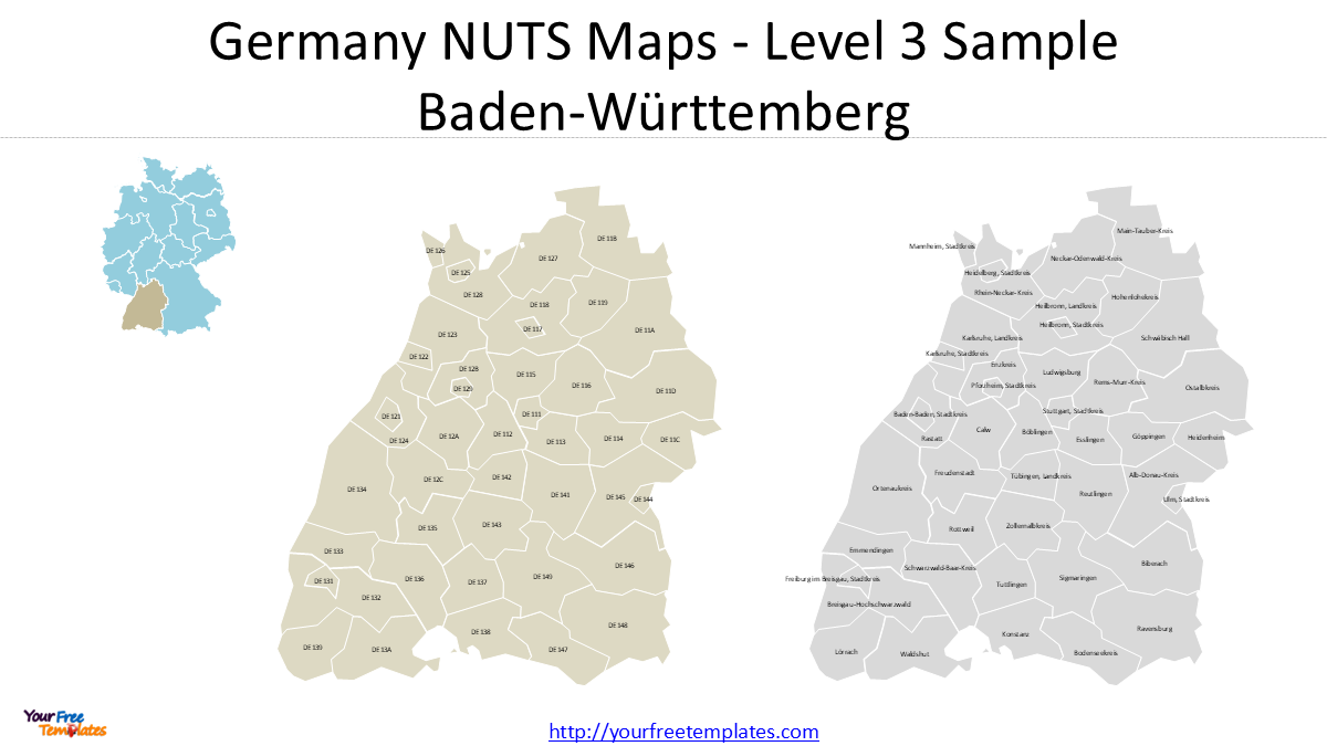 Germany NUTS Maps (NUTS 1, 2 & 3): Editable PPT Templates & Guide 3 Slide4